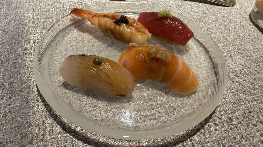 ブランシェット南紀白浜 夕食の握り寿司